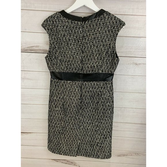 Boston Proper Tweed Dress Faux Leather - Picture 4 of 5